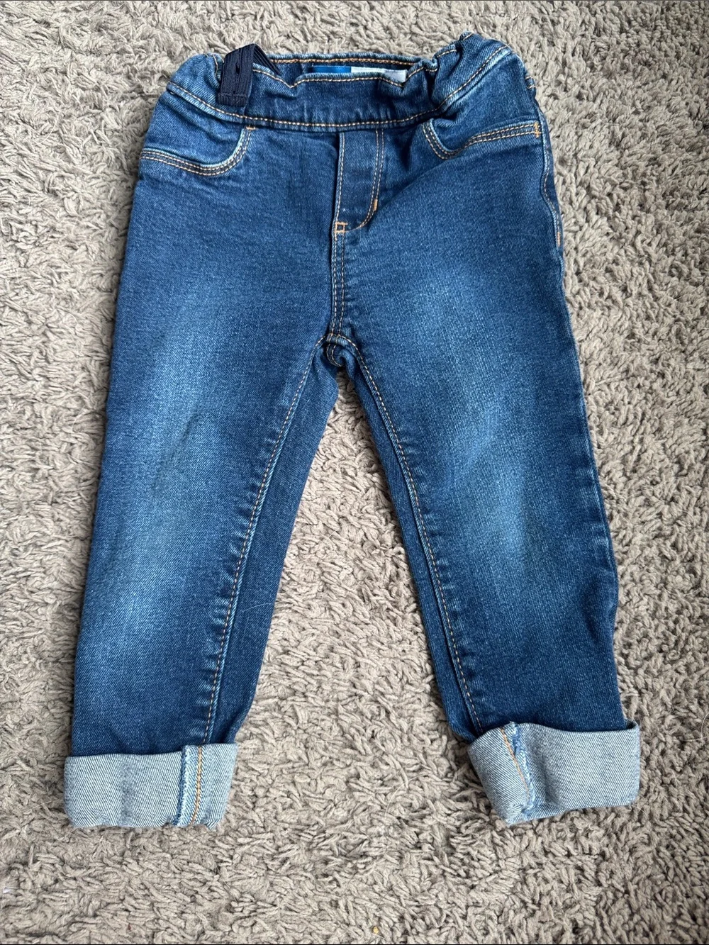 Old Navy Kids Dark Blue Stretch Cuffed Jeans